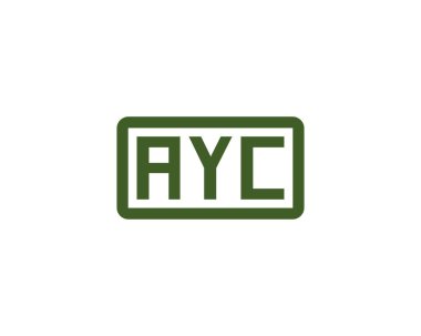 AYC Logo tasarım vektör şablonu. AYC