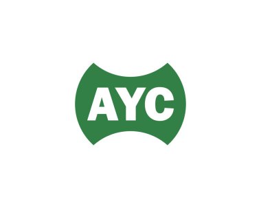 AYC Logo tasarım vektör şablonu. AYC