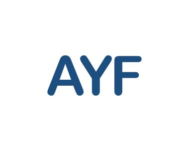 AYF logo tasarım vektör şablonu. AYF