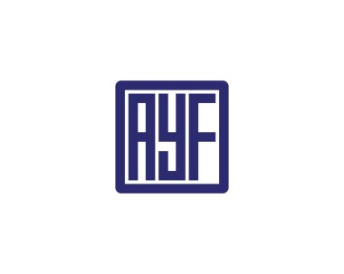 AYF logo tasarım vektör şablonu. AYF