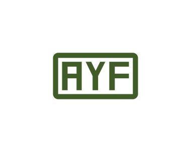 AYF logo tasarım vektör şablonu. AYF