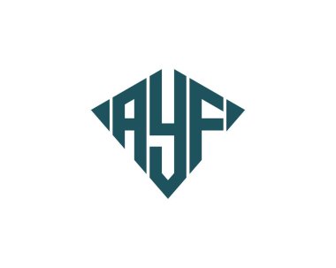 AYF logo tasarım vektör şablonu. AYF