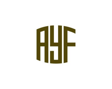 AYF logo tasarım vektör şablonu. AYF