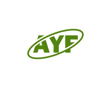 AYF logo tasarım vektör şablonu. AYF