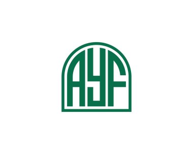 AYF logo tasarım vektör şablonu. AYF