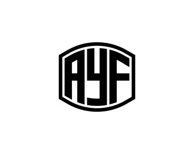 AYF logo tasarım vektör şablonu. AYF