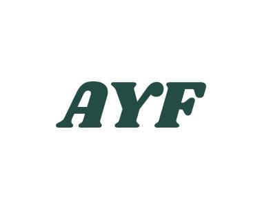 AYF logo tasarım vektör şablonu. AYF