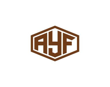 AYF logo tasarım vektör şablonu. AYF