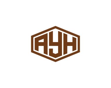 AYH logo tasarım vektör şablonu. AYH