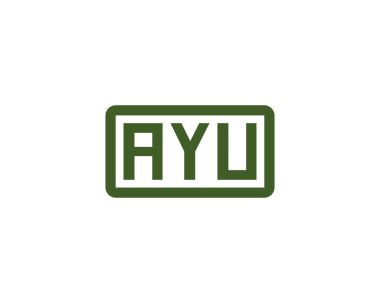 AYU logo design vector template. AYU
