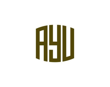 AYU logo design vector template. AYU