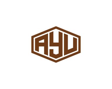 AYU logo design vector template. AYU