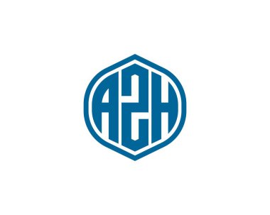 AZH Logo tasarım vektör şablonu. AZH