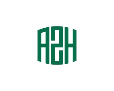 AZH Logo tasarım vektör şablonu. AZH