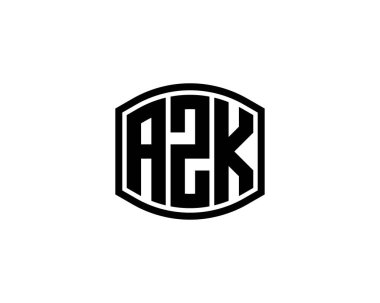 AZK logo tasarım vektör şablonu. AZK