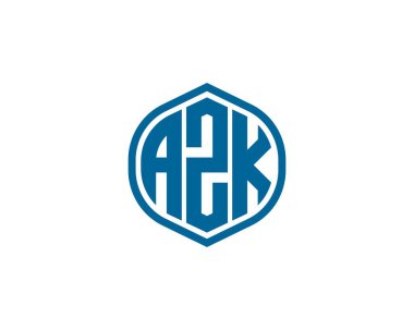 AZK logo tasarım vektör şablonu. AZK