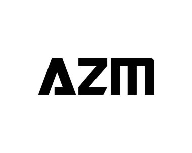 AZM logo tasarım vektör şablonu. AZM