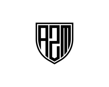 AZM logo tasarım vektör şablonu. AZM