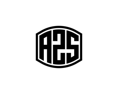 AZS logo tasarım vektör şablonu. AZS