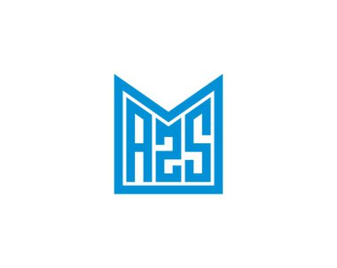 AZS logo tasarım vektör şablonu. AZS