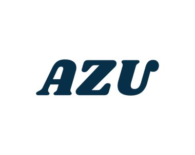 AZU logo tasarım vektör şablonu. AZU