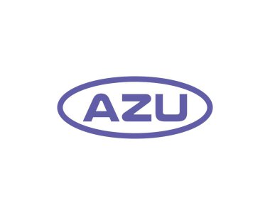 AZU logo tasarım vektör şablonu. AZU
