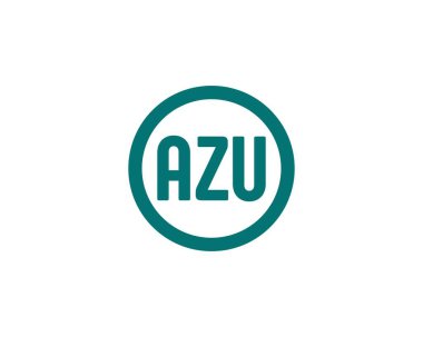 AZU logo tasarım vektör şablonu. AZU