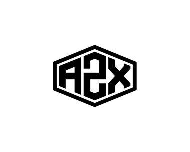 AZX logo tasarım vektör şablonu. AZX