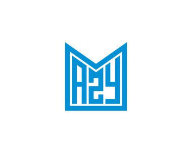 AZY logo tasarım vektör şablonu. AZY