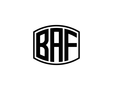 BAF logo tasarım vektör şablonu. BAF