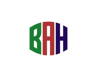 BAH logo tasarım vektör şablonu. BAH