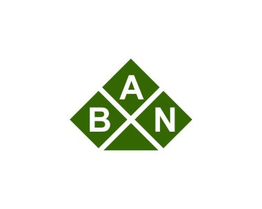 BAN logo tasarım vektör şablonu. BAN