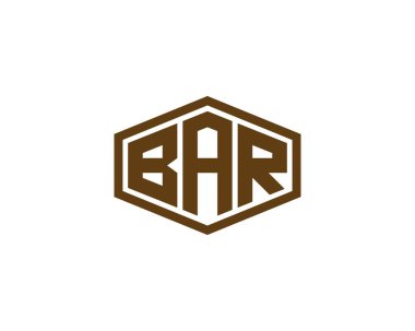 BAR logo tasarım vektör şablonu. BAR