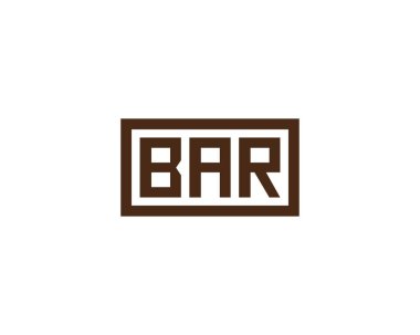 BAR logo tasarım vektör şablonu. BAR