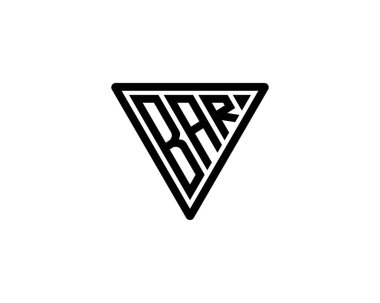 BAR logo tasarım vektör şablonu. BAR