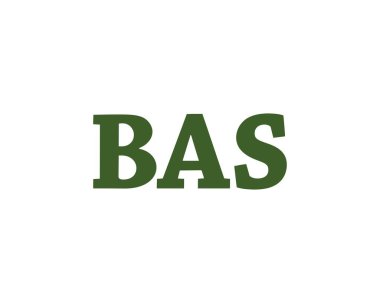 BAS logo tasarım vektör şablonu. BAS