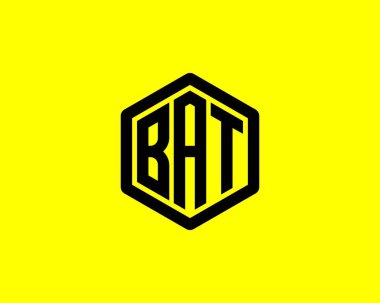 BAT logo tasarım vektör şablonu. BAT