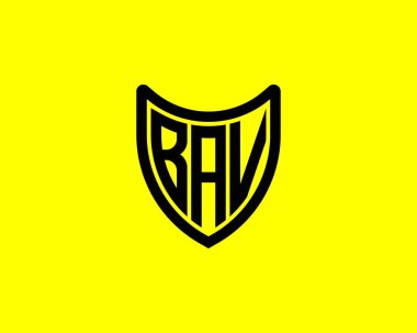 BAV logo tasarım vektör şablonu. BAV