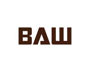 BAW logo tasarım vektör şablonu. BAW
