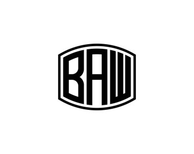 BAW logo tasarım vektör şablonu. BAW