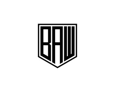 BAW logo tasarım vektör şablonu. BAW