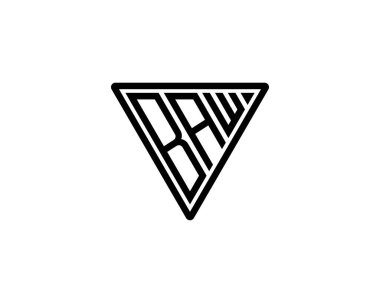 BAW logo tasarım vektör şablonu. BAW