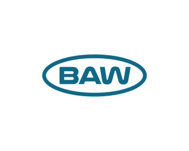 BAW logo tasarım vektör şablonu. BAW
