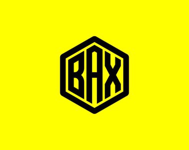 BAX logo tasarım vektör şablonu. BAX