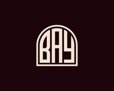 BAY logo tasarım vektör şablonu. BAY
