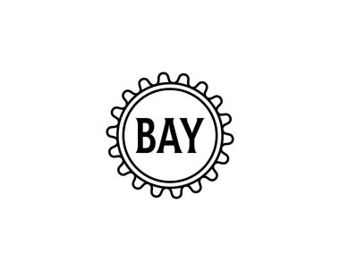 BAY logo tasarım vektör şablonu. BAY