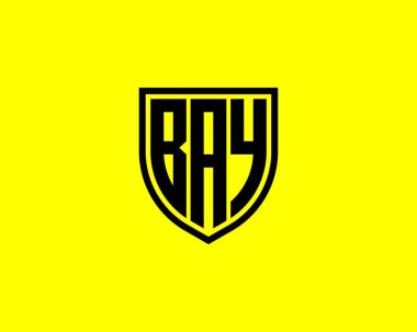 BAY logo tasarım vektör şablonu. BAY