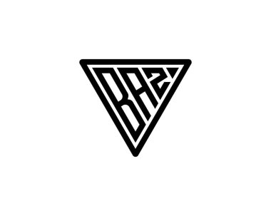 BAZ logo tasarım vektör şablonu. BAZ