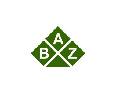 BAZ logo tasarım vektör şablonu. BAZ