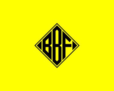 BBF logo tasarım vektör şablonu. BBF